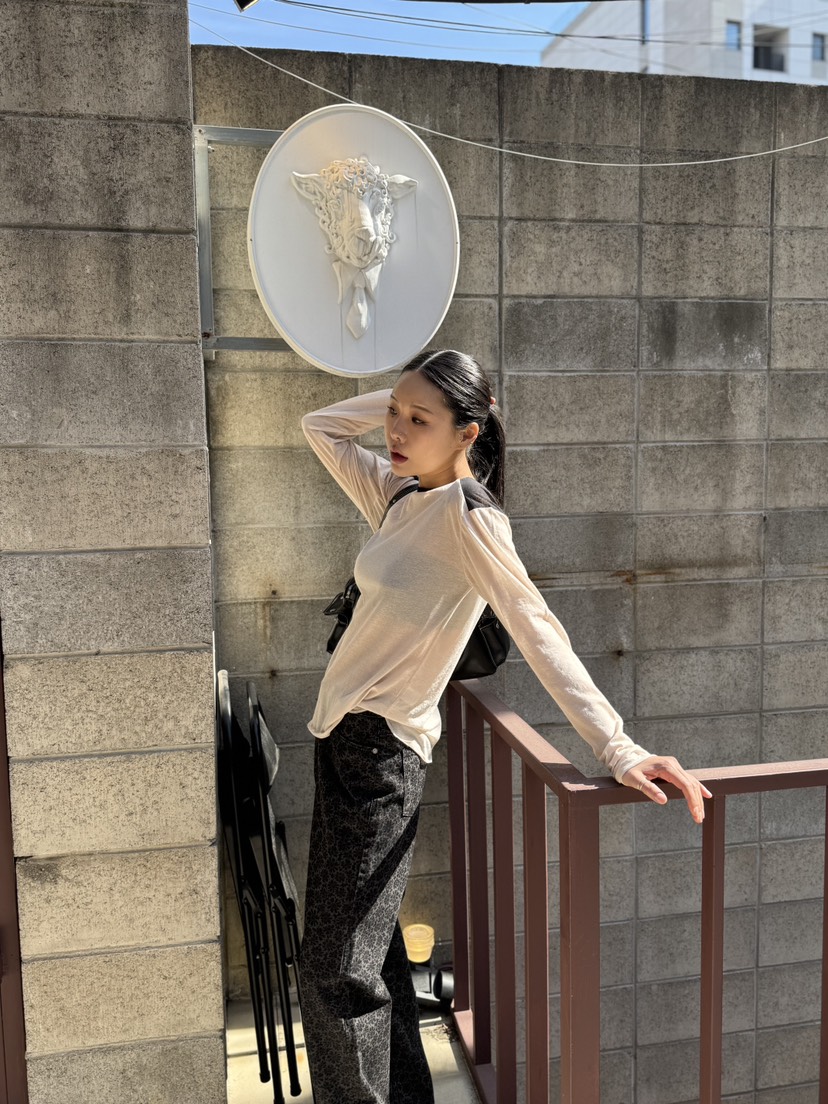 LIMLIMLIM韓國直郵㊣女裝新品25春夏人氣推薦熱賣長袖T恤透視LIM LIM LIM長袖T恤