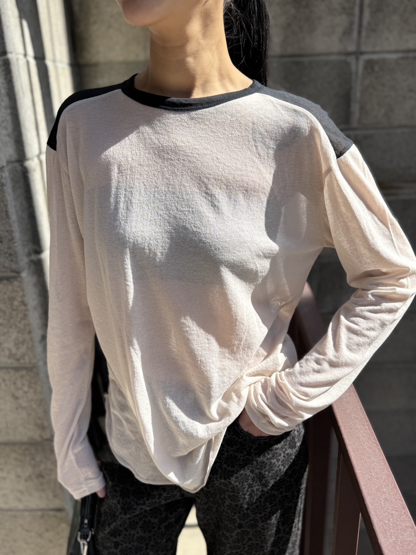 LIMLIMLIM韓國直郵㊣女裝新品25春夏人氣推薦熱賣長袖T恤透視LIM LIM LIM長袖T恤圖色2