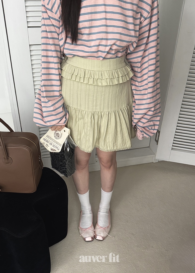 AUVERFIT韓國直郵㊣女裝新款熱賣推薦時尚人氣25春夏短裙棉質AUVERFIT短裙