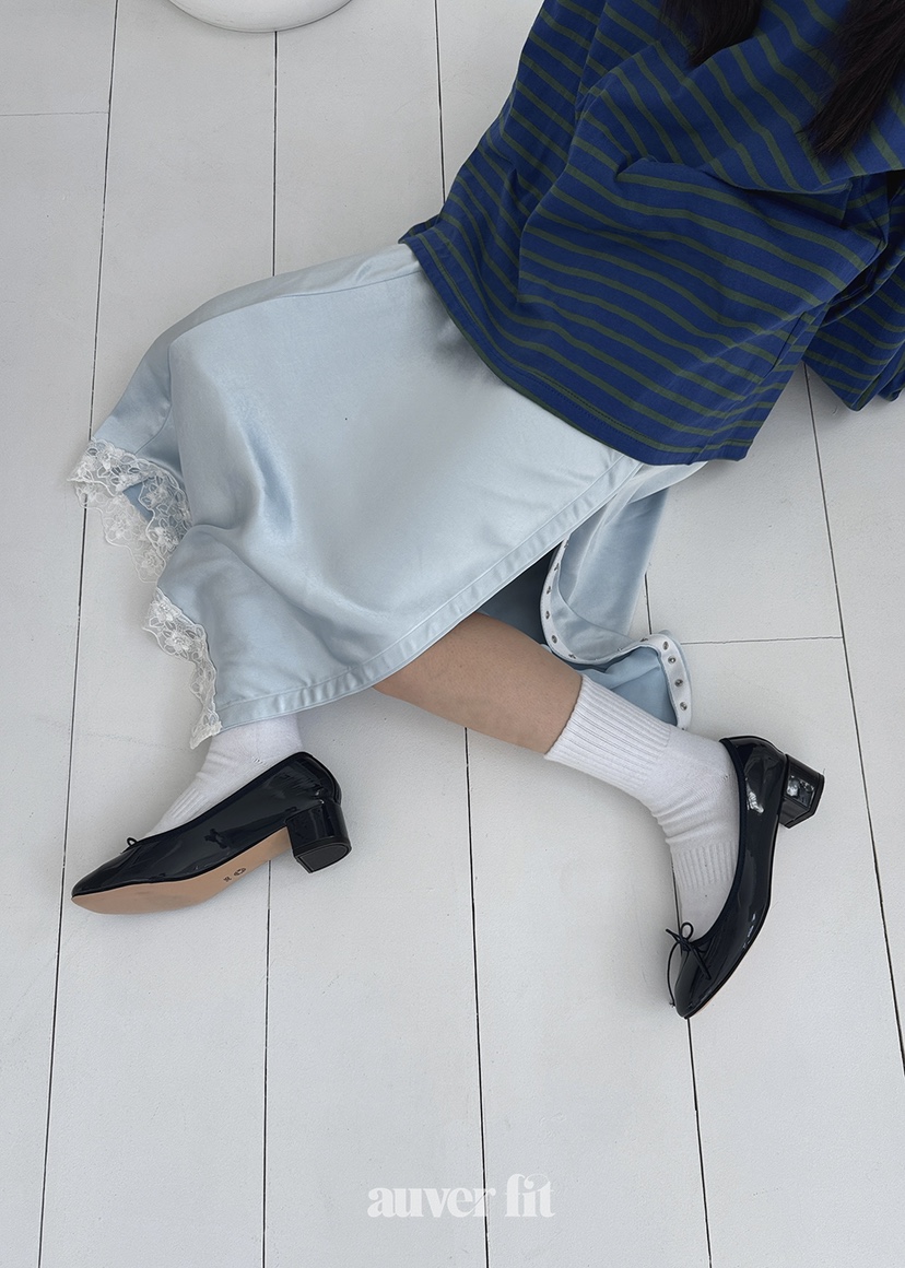 AUVERFIT韓國直郵㊣東大門實拍女裝新品推薦人氣長裙蕾絲緞面AUVERFIT長裙