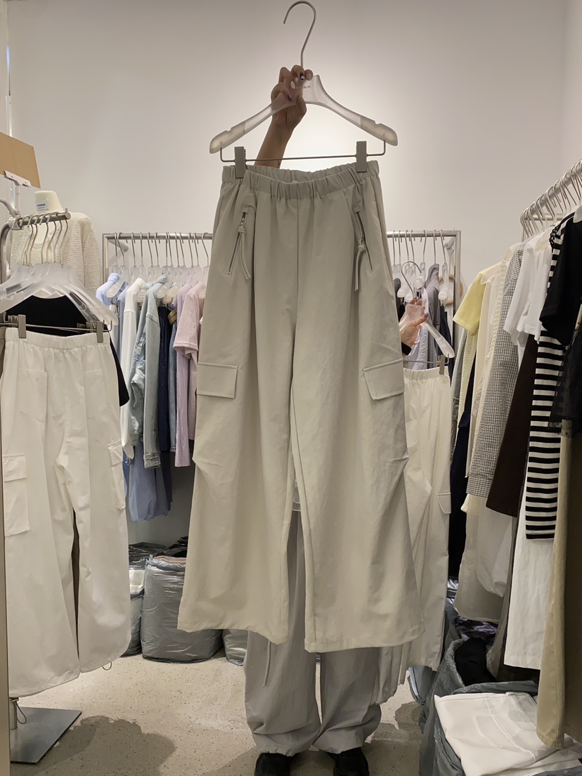 LOOKK韓國㊣直郵東大門代購女裝新品休閑25春夏休閑褲口袋拉鏈LOOKK休閑褲圖色2