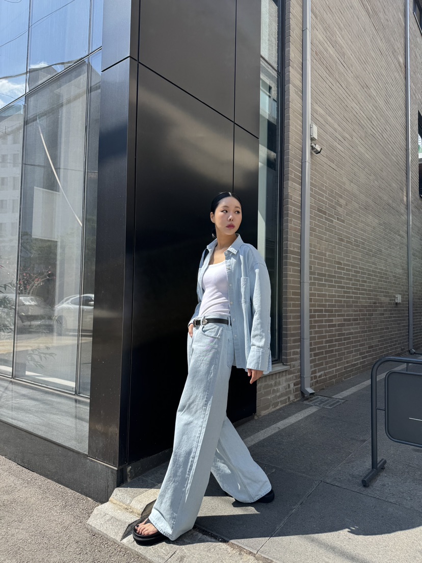 LIMLIMLIM韓國㊣直郵東大門代購女裝新品時尚休閑推薦牛仔褲LIM LIM LIM牛仔褲