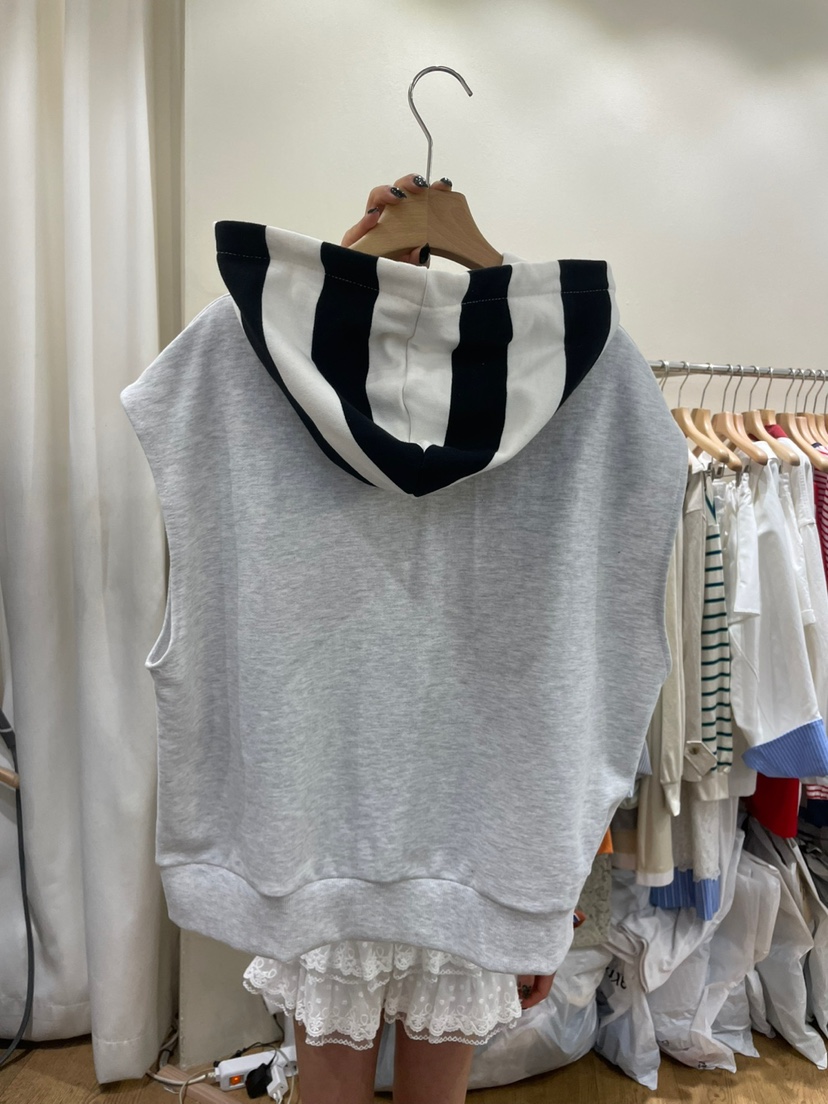 AUVERFIT直郵韓國代購㊣女裝新品休閑推薦熱賣吊帶背心連帽衫AUVERFIT吊帶/背心