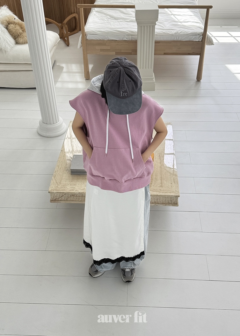 AUVERFIT直郵韓國代購㊣女裝新品休閑推薦熱賣吊帶背心連帽衫AUVERFIT吊帶/背心