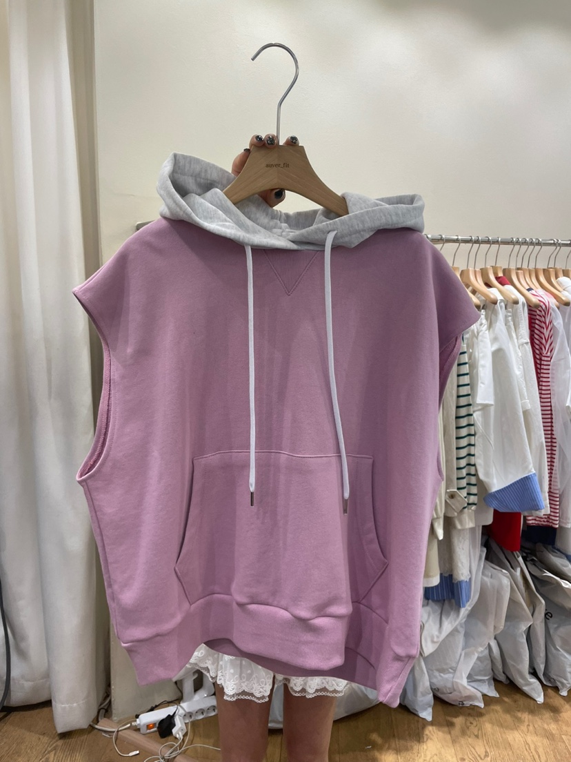 AUVERFIT直郵韓國代購㊣女裝新品休閑推薦熱賣吊帶背心連帽衫AUVERFIT吊帶/背心圖色2