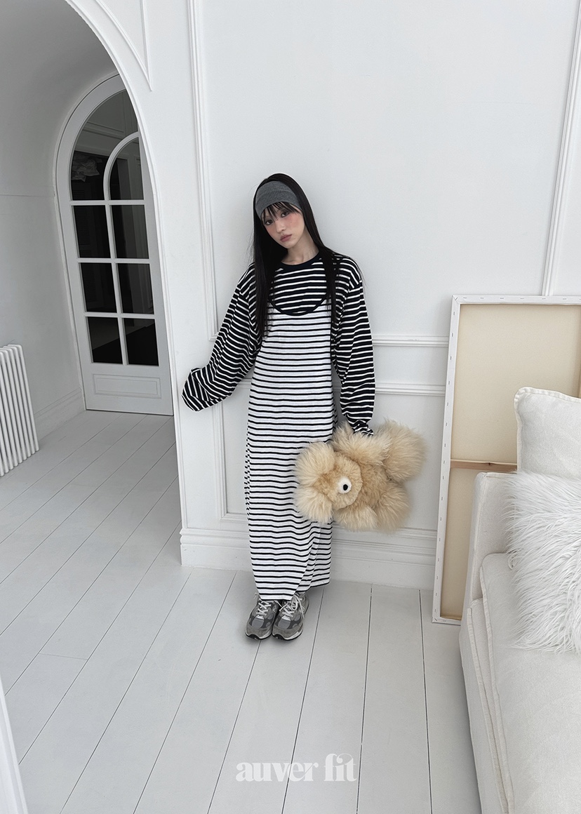 AUVERFIT韓國㊣直郵東大門代購女裝新品25春夏時尚推薦連衣裙AUVERFIT連衣裙