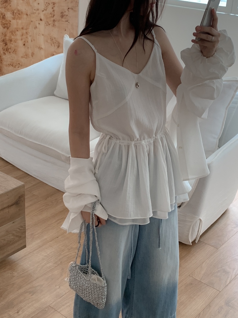 LONG PEAK直郵韓國代購㊣女裝新款時尚25春夏吊帶背心緊身LONG PEAK吊帶/背心