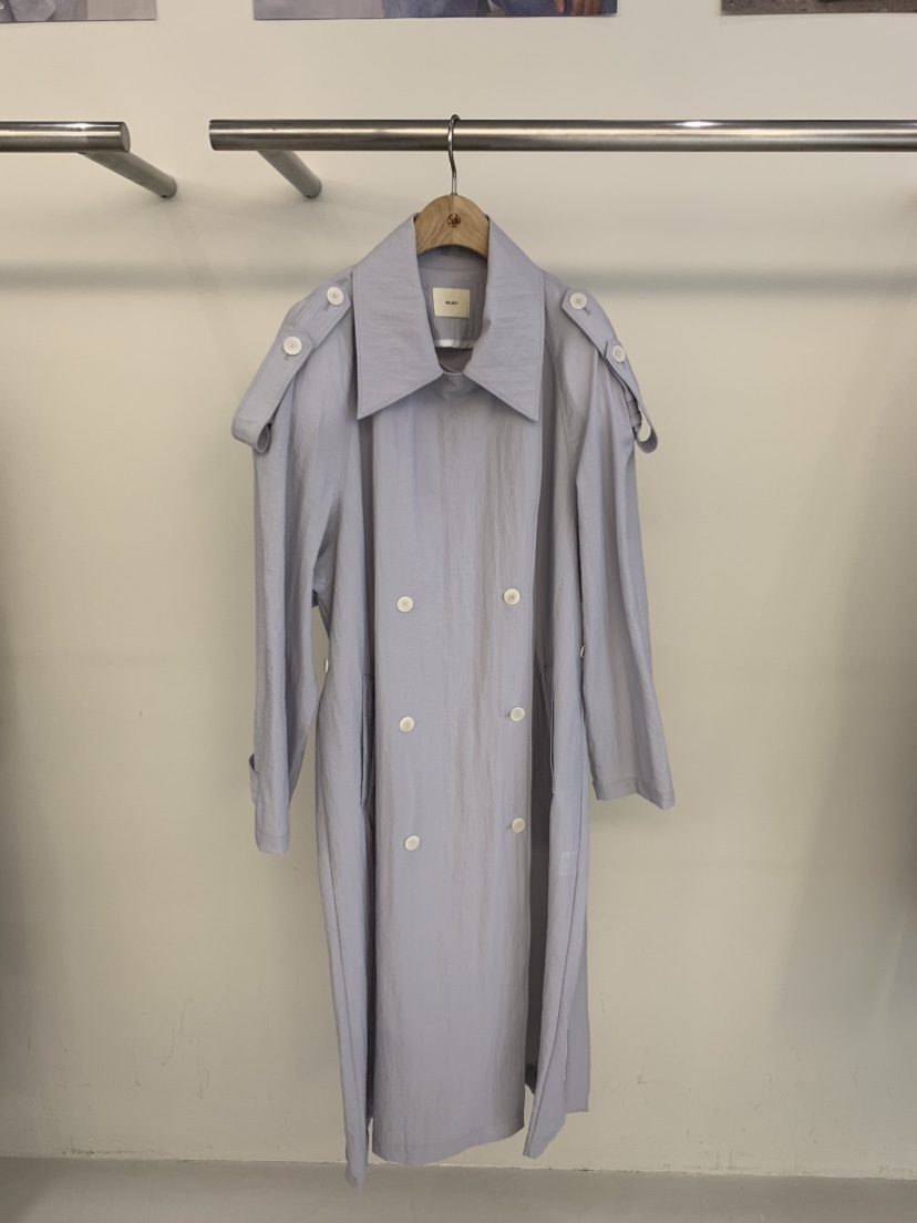 SELECT MARKET韓國直郵㊣東大門實拍女裝新品時尚長款風衣含腰帶SELECT MARKET長款風衣