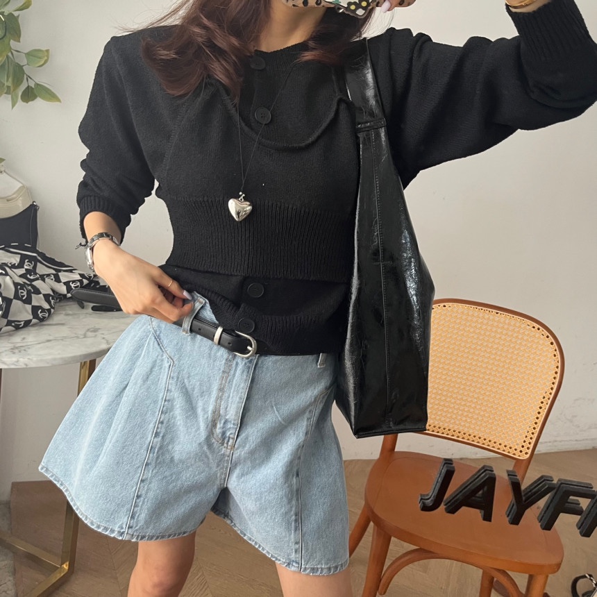 BLACK BABI韓國直郵㊣東大門實拍女裝新款人氣25春夏推薦套裝BLACK BABI套裝圖色4