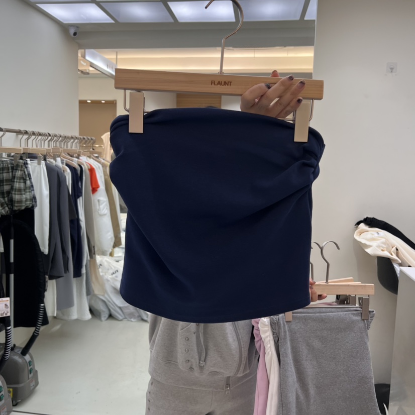 FLAUNT直郵韓國代購㊣女裝新款人氣25春夏休閑吊帶背心褶皺FLAUNT吊帶/背心圖色2
