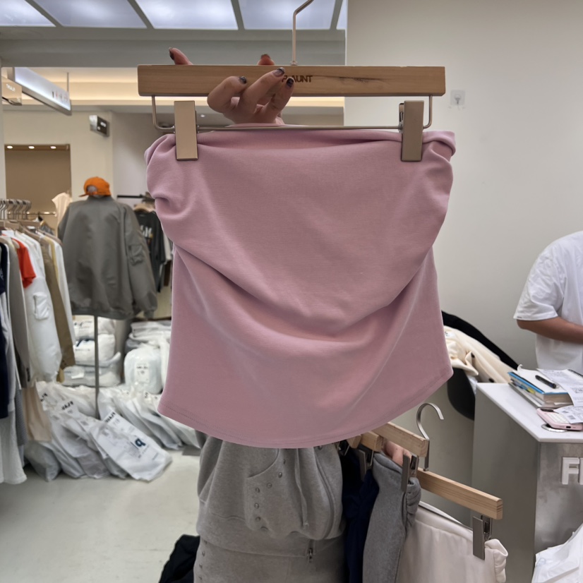 FLAUNT直郵韓國代購㊣女裝新款人氣25春夏休閑吊帶背心褶皺FLAUNT吊帶/背心圖色4