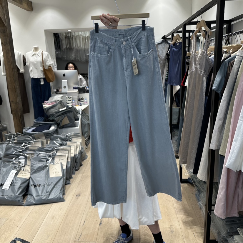 BRUNI/RICOTTA直郵韓國代購㊣女裝新品休閑25春夏休閑褲纖維BRUNI/RICOTTA休閑褲圖色2