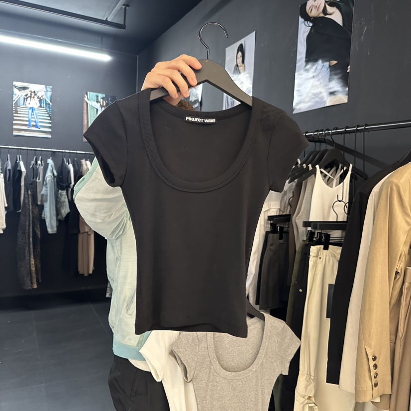 PROJECT WAVE-P韓國㊣直郵東大門代購女裝新品熱賣25春夏T恤PROJECT WAVET恤圖色2