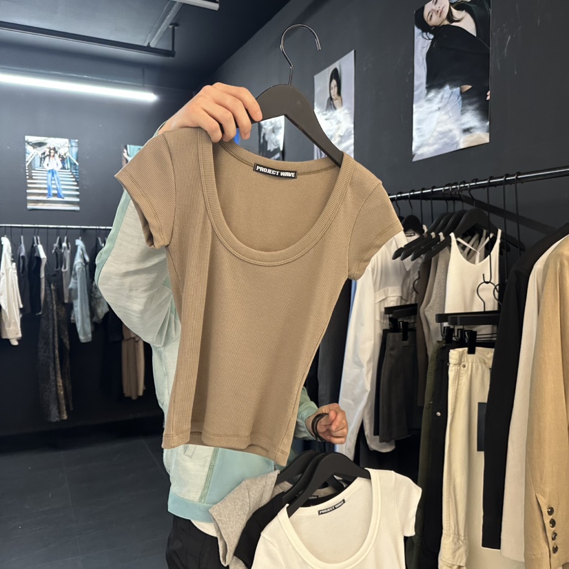 PROJECT WAVE-P韓國㊣直郵東大門代購女裝新品熱賣25春夏T恤PROJECT WAVET恤圖色4