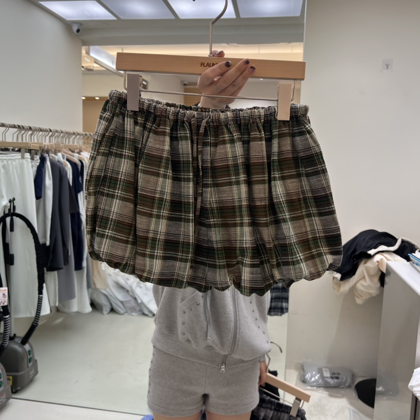 FLAUNT直郵韓國代購㊣女裝新品人氣熱賣推薦25春夏短褲格紋FLAUNT短褲圖色1