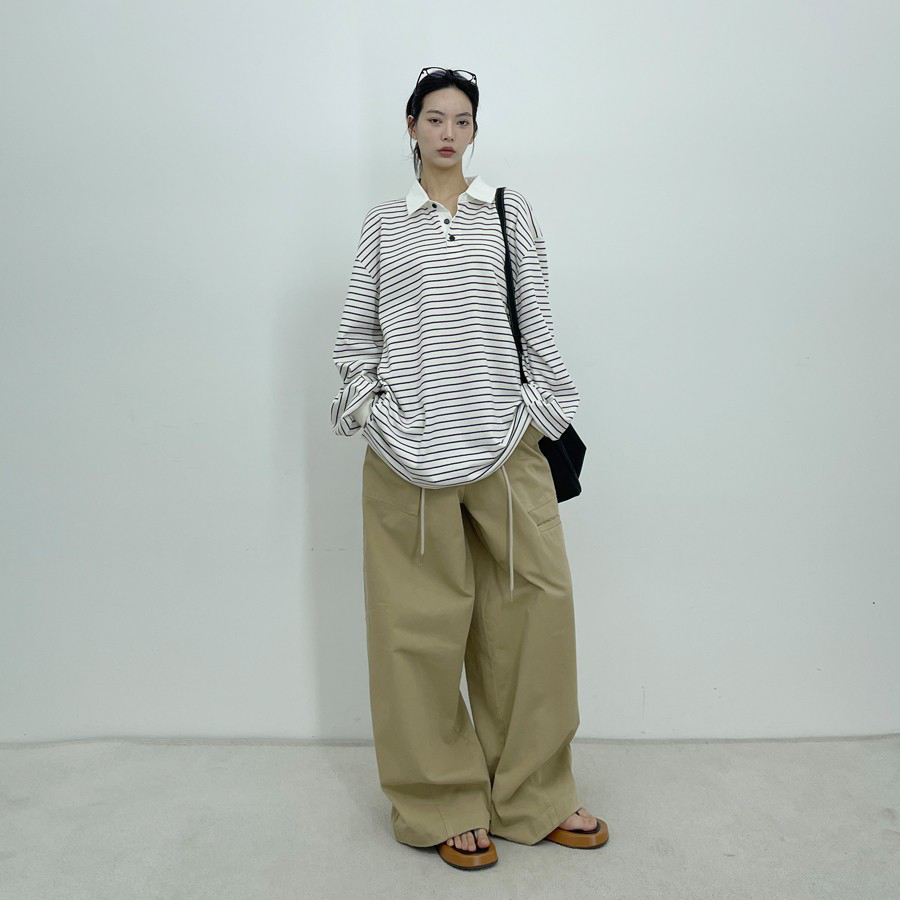 D2/A2韓國直郵㊣東大門實拍女裝新款推薦25春夏人氣長袖T恤D2/A2長袖T恤圖色2