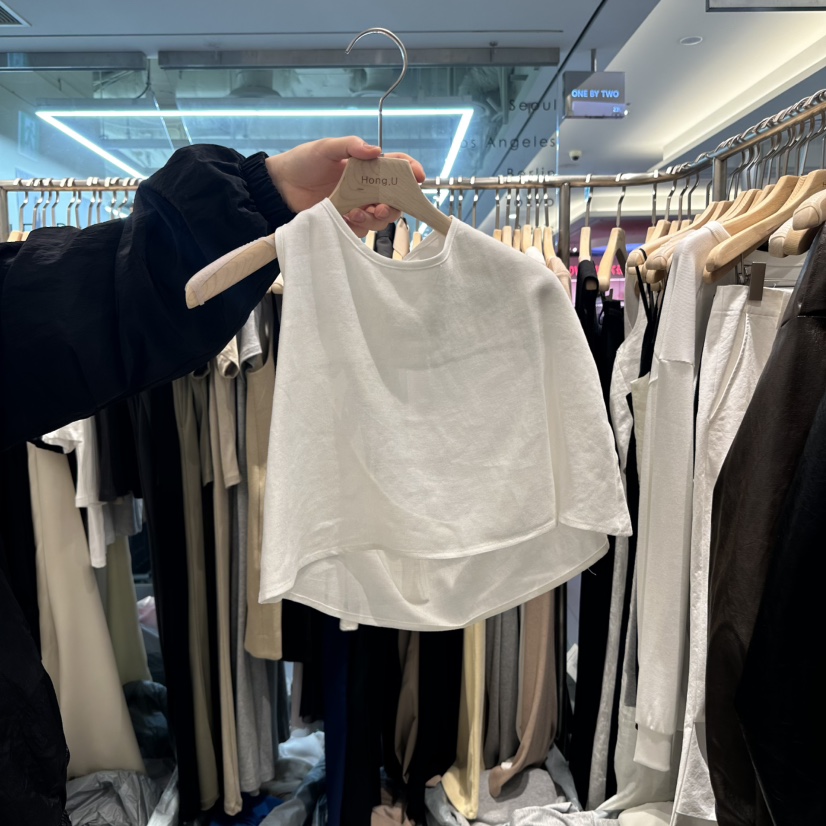 HONG.U韓國直郵㊣女裝新品熱賣休閑時尚人氣推薦吊帶背心亞麻HONG.U吊帶/背心圖色4