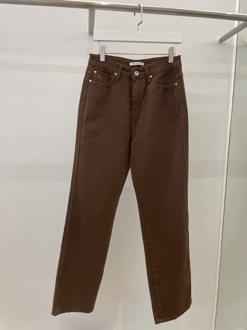 BETTER韓國直郵㊣女裝新品人氣推薦25春夏熱賣休閑牛仔褲刺繡BETTER牛仔褲圖色1