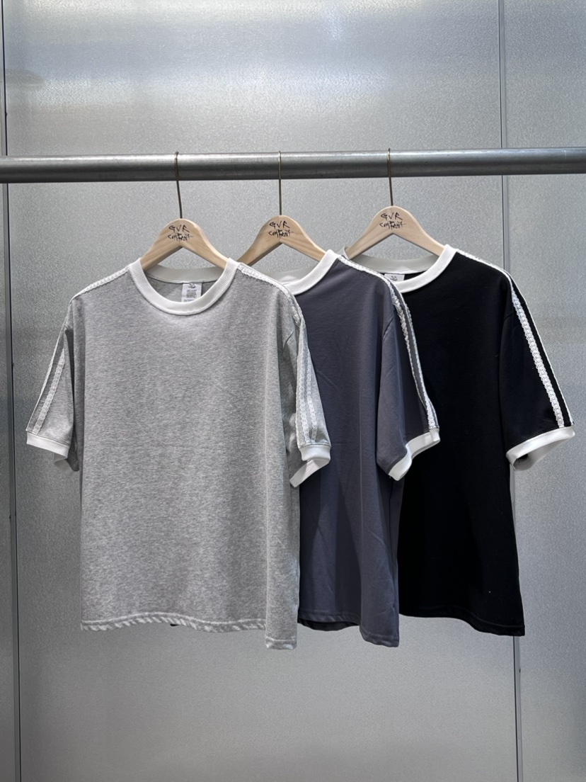 GVR COMPANY韓國直郵㊣東大門實拍女裝新品時尚T恤腰帶蕾絲GVR-COMPANYT恤