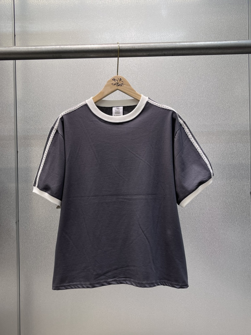 GVR COMPANY韓國直郵㊣東大門實拍女裝新品時尚T恤腰帶蕾絲GVR-COMPANYT恤圖色3