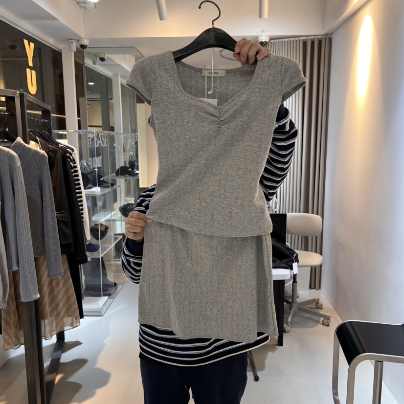 PLAT BASE韓國㊣直郵東大門代購女裝新品25春夏休閑推薦套裝PLAT BASE套裝