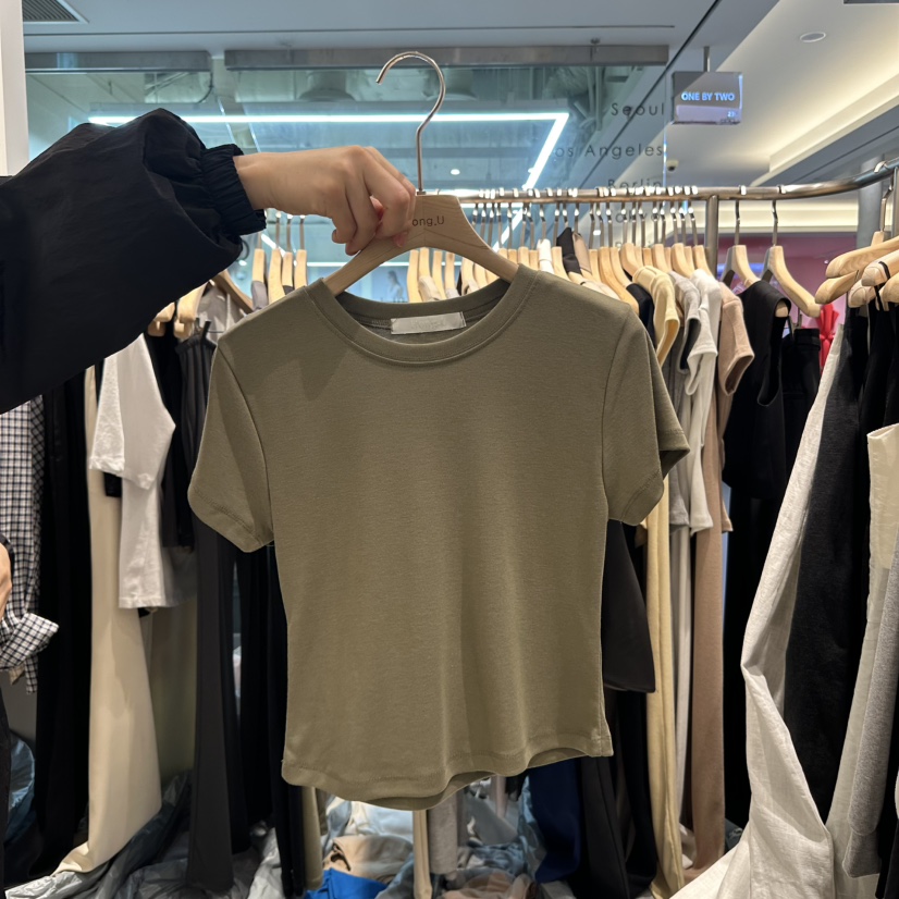 HONG.U韓國㊣直郵東大門代購女裝新品熱賣人氣時尚休閑T恤HONG.UT恤圖色3