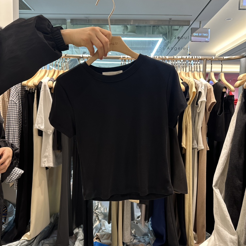 HONG.U韓國㊣直郵東大門代購女裝新品熱賣人氣時尚休閑T恤HONG.UT恤圖色4