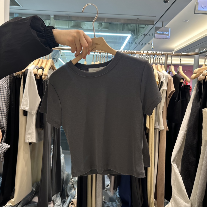 HONG.U韓國㊣直郵東大門代購女裝新品熱賣人氣時尚休閑T恤HONG.UT恤圖色5