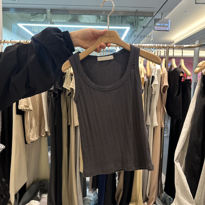 HONG.U韓國直郵㊣東大門實拍女裝新品熱賣25春夏人氣吊帶背心HONG.U吊帶/背心圖色3