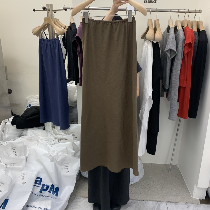 ESSENCE韓國直郵㊣女裝新品熱賣人氣25春夏推薦時尚長裙亞麻ESSENCE長裙