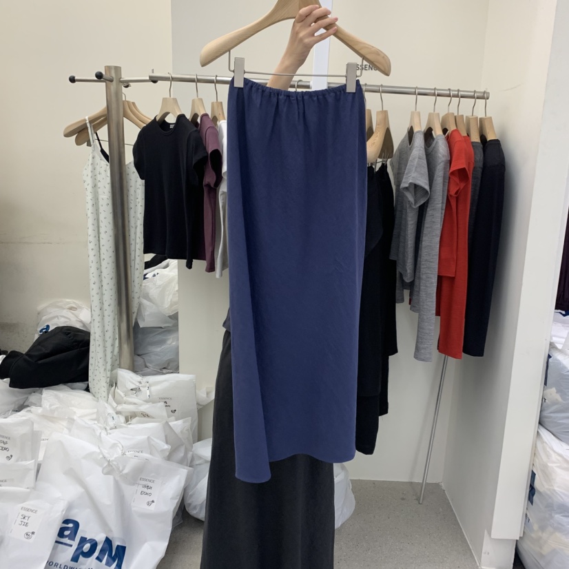 ESSENCE韓國直郵㊣女裝新品熱賣人氣25春夏推薦時尚長裙亞麻ESSENCE長裙圖色4