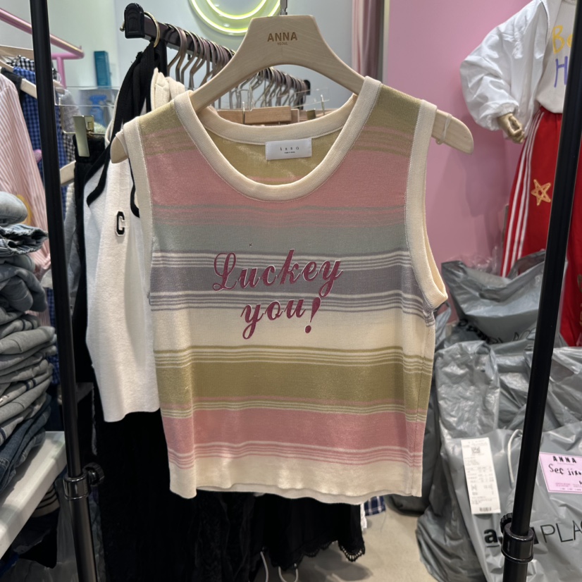ANNA韓國直郵㊣女裝新品時尚熱賣休閑人氣25春夏推薦吊帶背心ANNA吊帶/背心圖色2