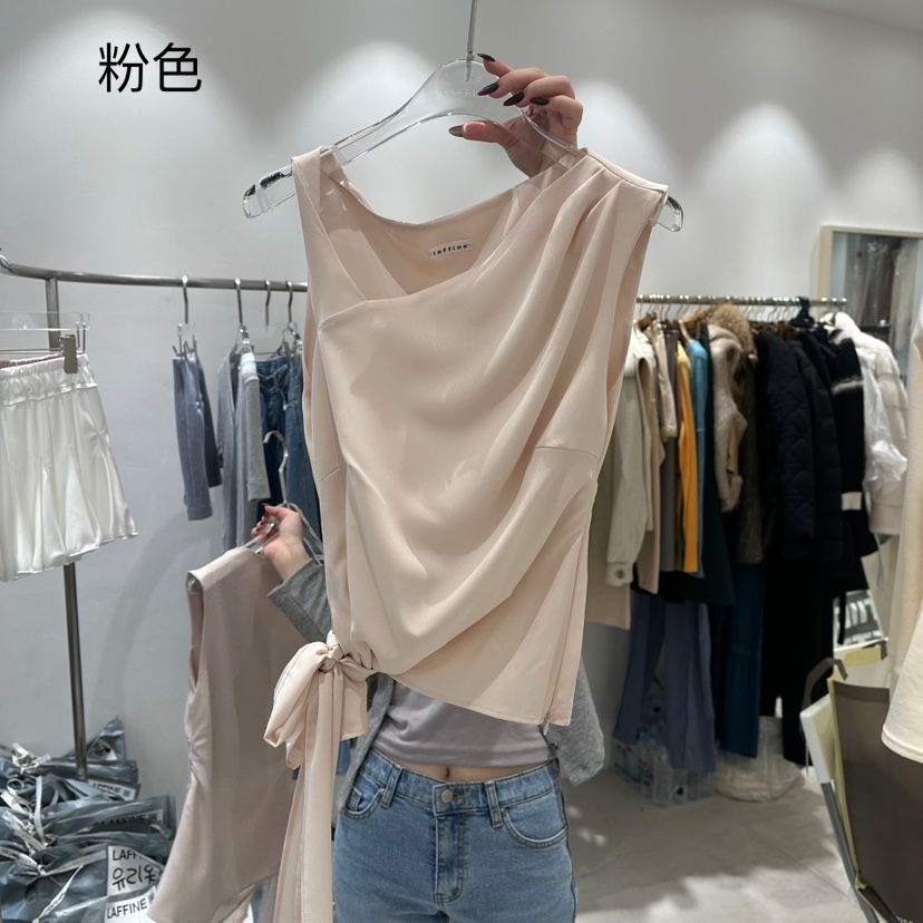 LAFFINE-P直郵韓國代購㊣女裝新品休閑人氣吊帶背心含腰帶LAFFINE-P吊帶/背心圖色2