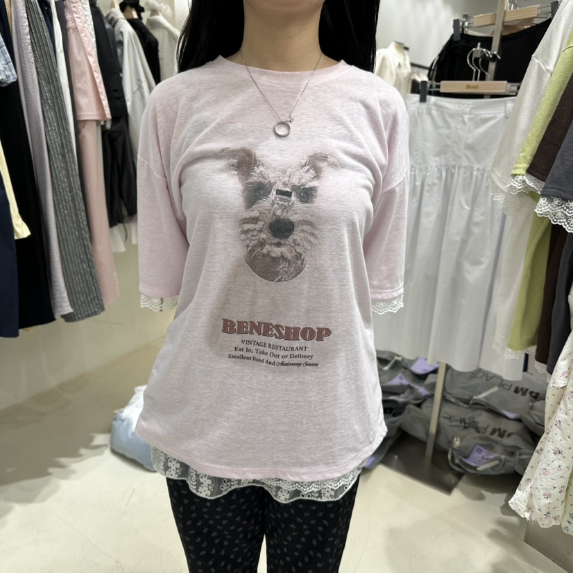 BENE韓國直郵㊣女裝新品時尚人氣25春夏推薦熱賣休閑T恤BENET恤圖色1