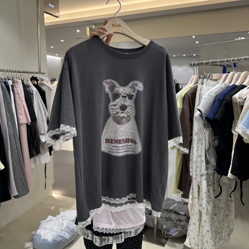 BENE韓國直郵㊣女裝新品時尚人氣25春夏推薦熱賣休閑T恤BENET恤圖色4