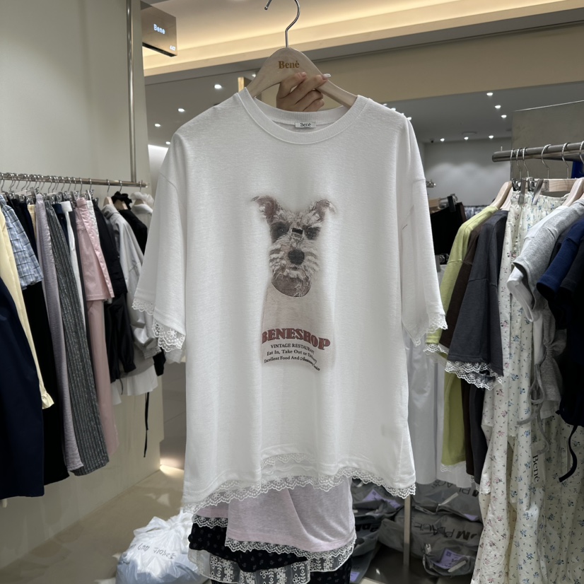 BENE韓國直郵㊣女裝新品時尚人氣25春夏推薦熱賣休閑T恤BENET恤圖色5