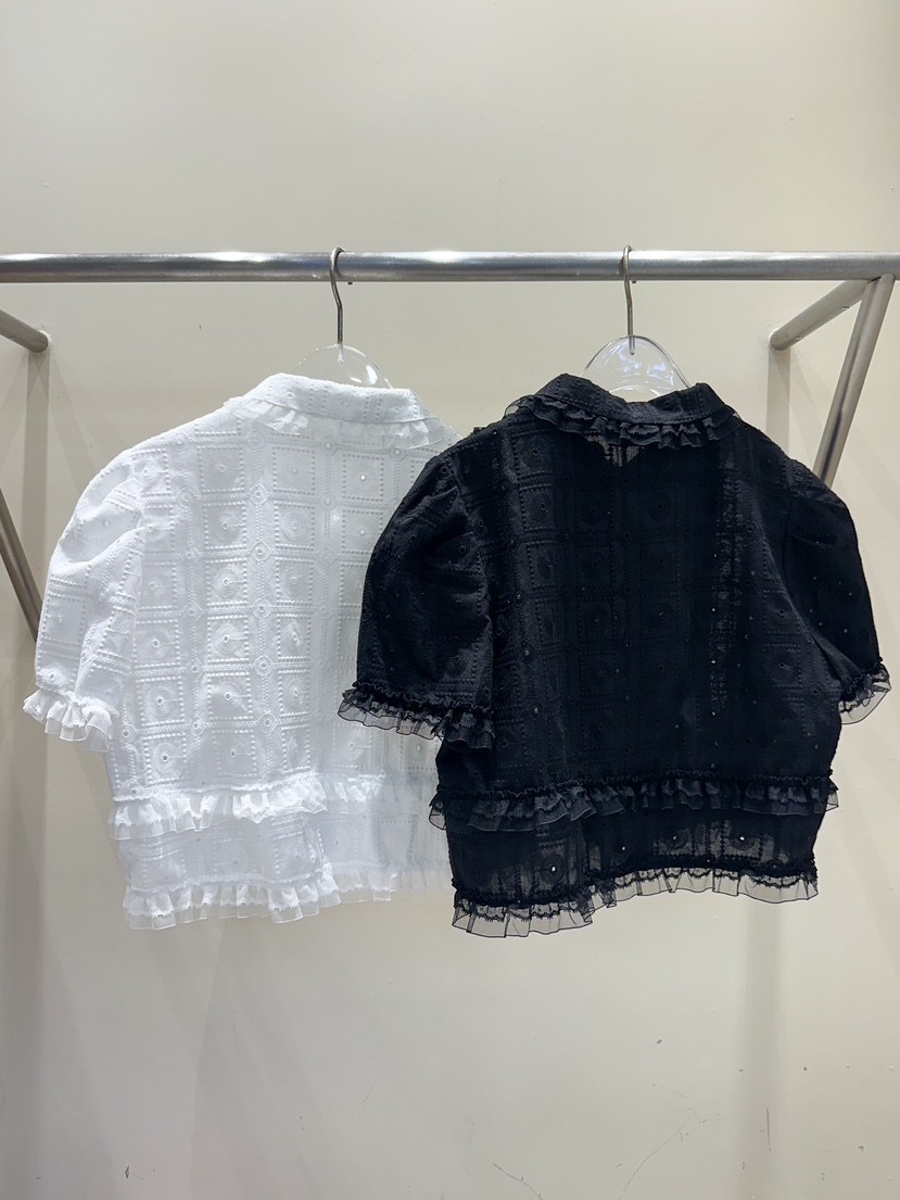 81 MARKET-L直郵韓國代購㊣女裝新款熱賣25春夏襯衫蕾絲衫81 MARKET-L襯衫/蕾絲衫