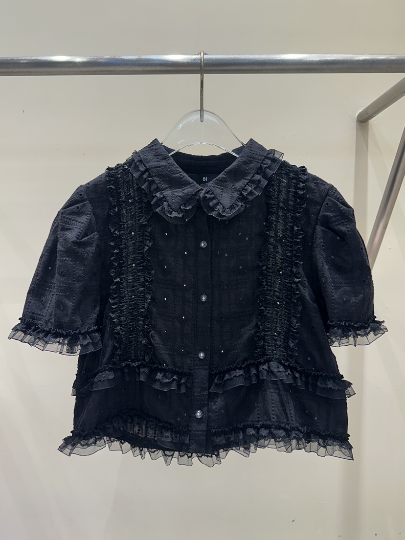 81 MARKET-L直郵韓國代購㊣女裝新款熱賣25春夏襯衫蕾絲衫81 MARKET-L襯衫/蕾絲衫圖色2