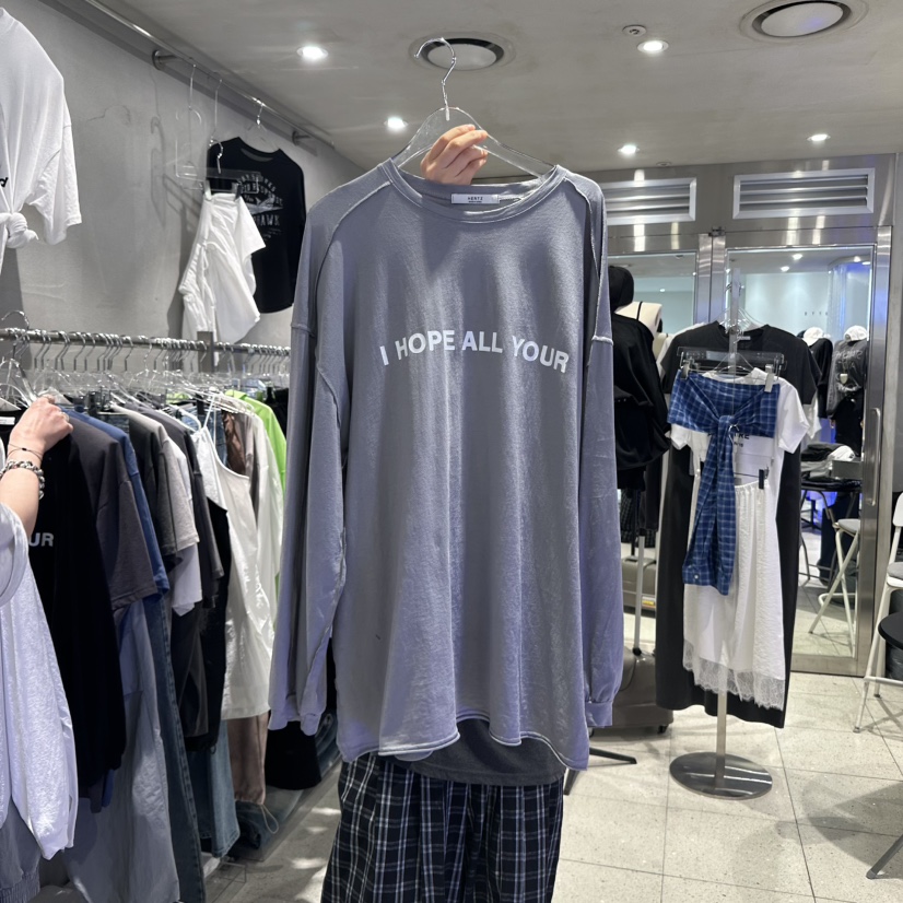 HERTZ-P韓國直郵㊣東大門實拍女裝新品熱賣人氣時尚長袖T恤HERTZ-P長袖T恤圖色2