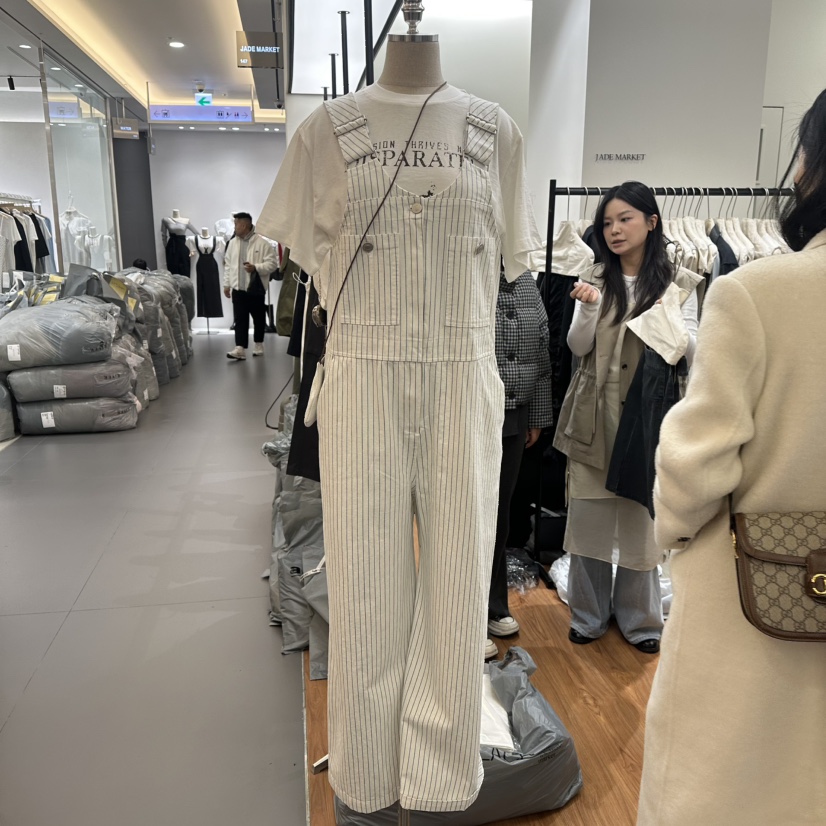 JADEMARKET韓國㊣直郵東大門代購女裝新品人氣推薦休閑背帶褲JADE MARKET背帶褲圖色2