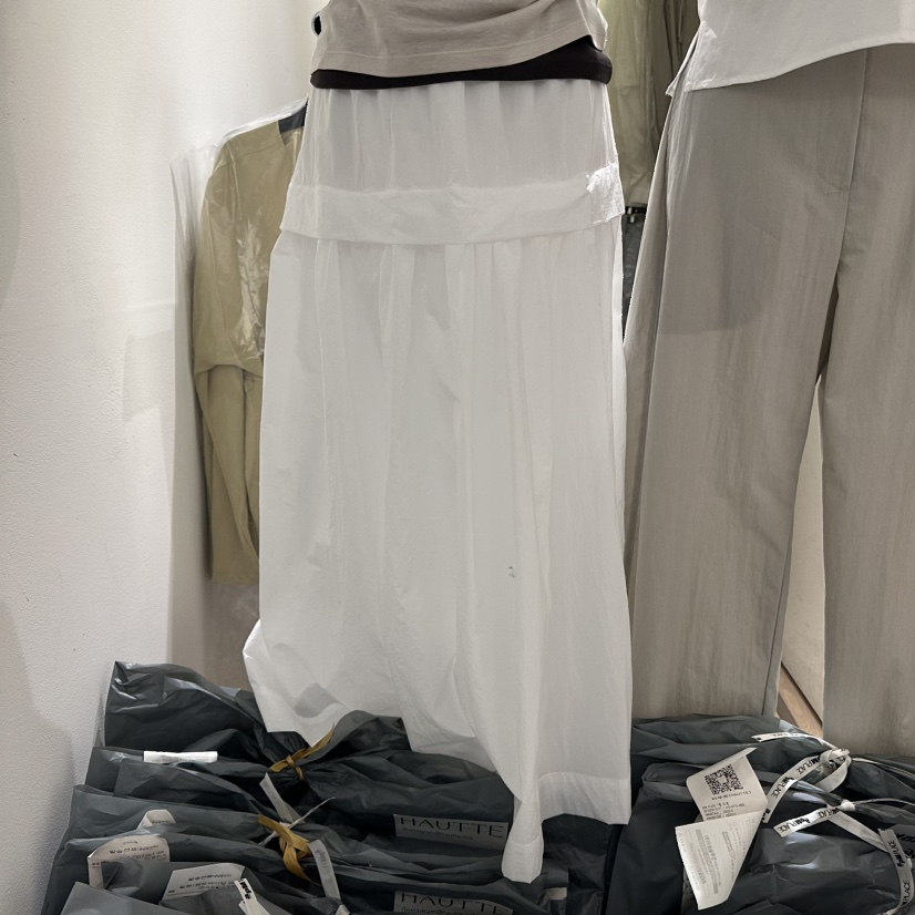 HAUTTE-P韓國㊣直郵東大門代購女裝新品熱賣休閑長裙荷葉邊HAUTTE長裙圖色2