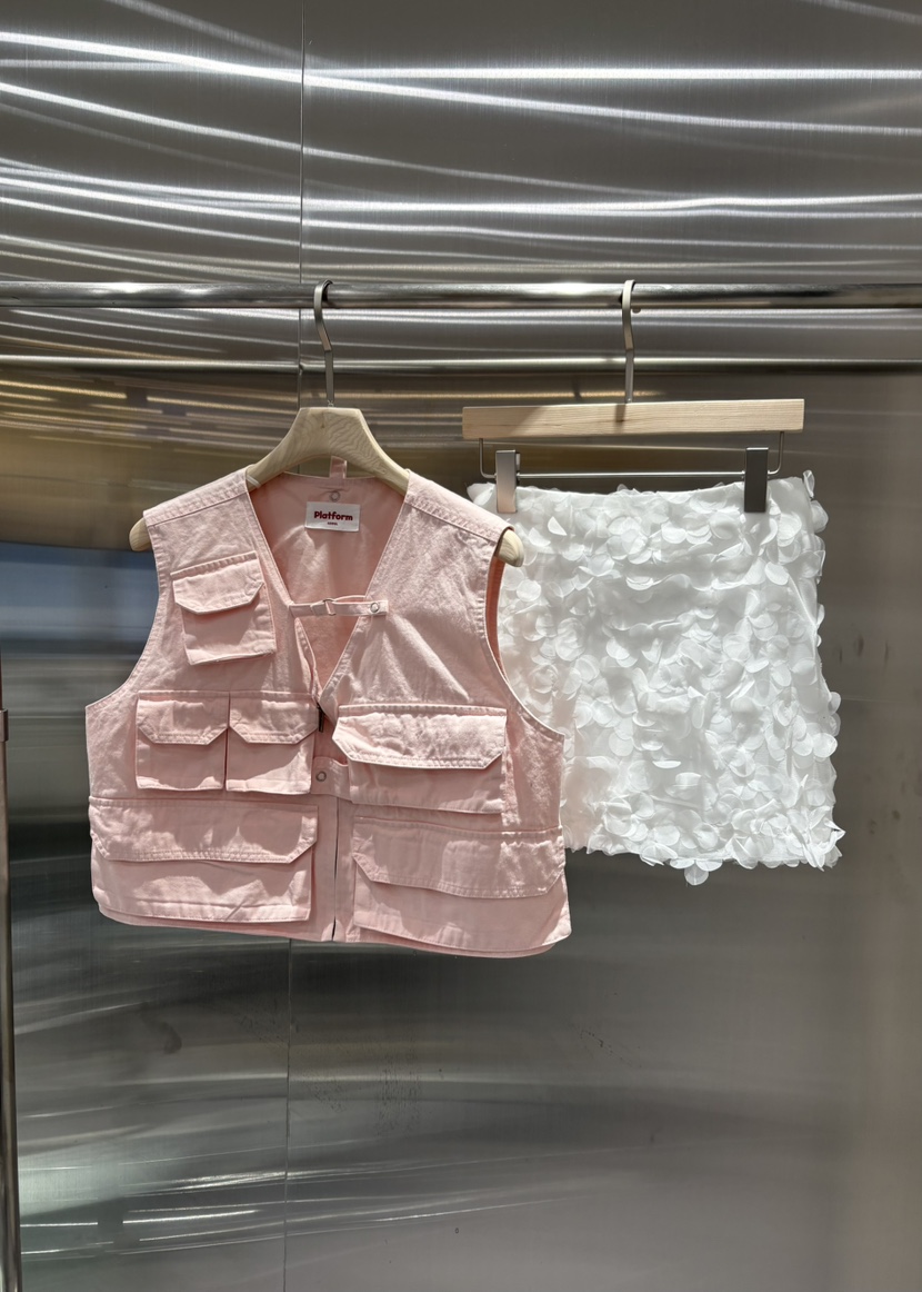PLATFORM-L韓國㊣直郵東大門代購女裝新品時尚熱賣25春夏馬甲PLATFORM馬甲