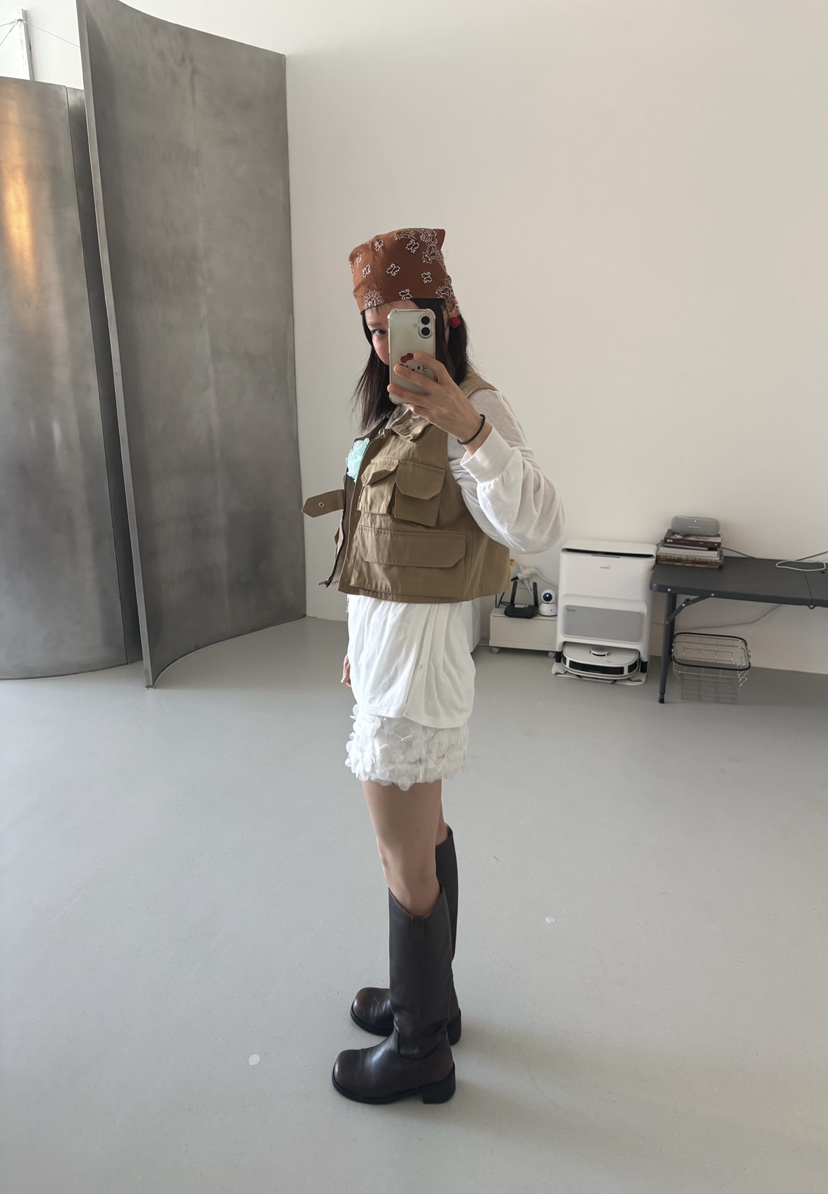 PLATFORM-L直郵韓國代購㊣女裝新款推薦25春夏休閑人氣短裙PLATFORM短裙