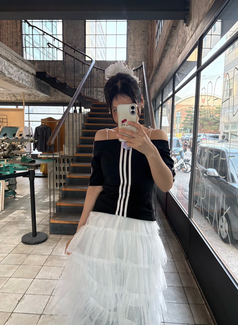 PLATFORM-L韓國㊣直郵東大門代購女裝新款休閑25春夏時尚T恤PLATFORMT恤