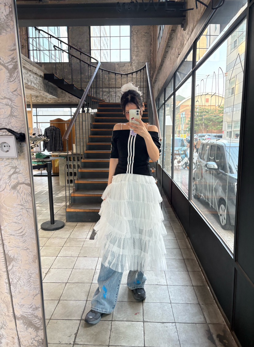 PLATFORM-L韓國㊣直郵東大門代購女裝新款休閑25春夏時尚T恤PLATFORMT恤