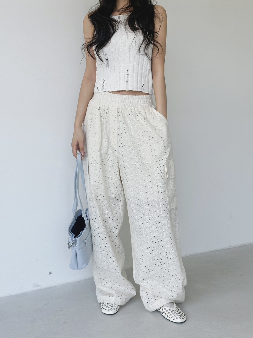 LIVE AID-P韓國㊣直郵東大門代購女裝新款人氣時尚休閑褲ANDMORE BUTTON休閑褲