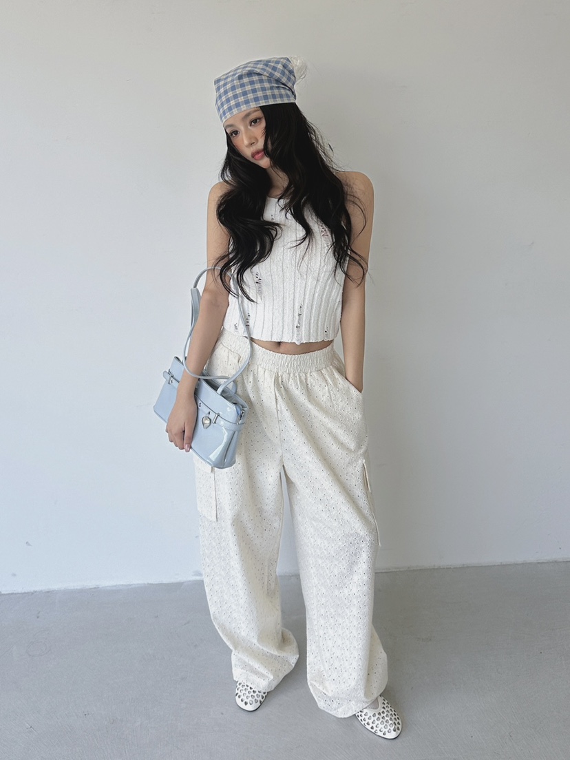 LIVE AID-P韓國㊣直郵東大門代購女裝新款人氣時尚休閑褲ANDMORE BUTTON休閑褲