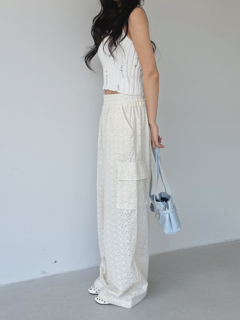 LIVE AID-P韓國㊣直郵東大門代購女裝新款人氣時尚休閑褲ANDMORE BUTTON休閑褲