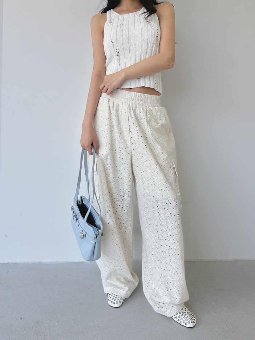 LIVE AID-P韓國㊣直郵東大門代購女裝新款人氣時尚休閑褲ANDMORE BUTTON休閑褲