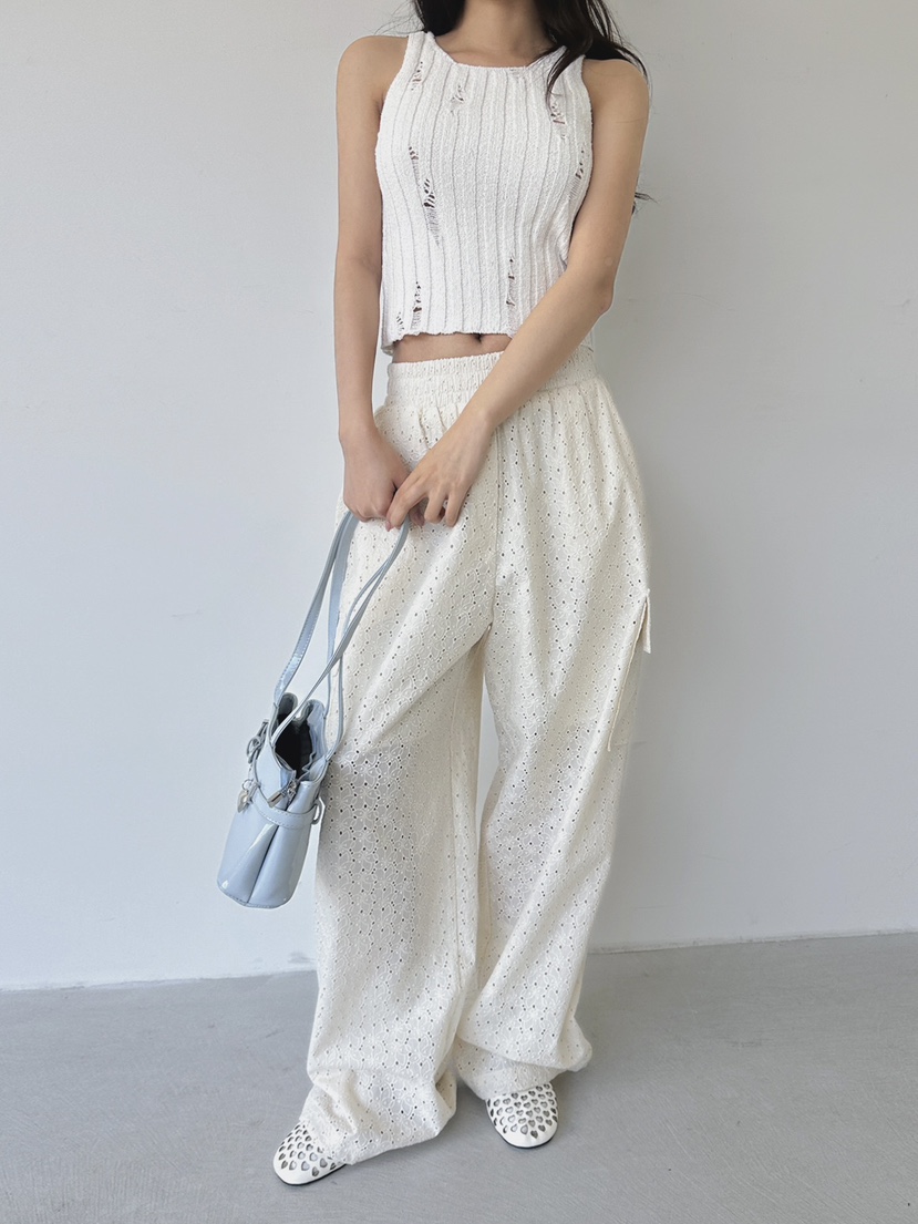 LIVE AID-P韓國㊣直郵東大門代購女裝新款人氣時尚休閑褲ANDMORE BUTTON休閑褲